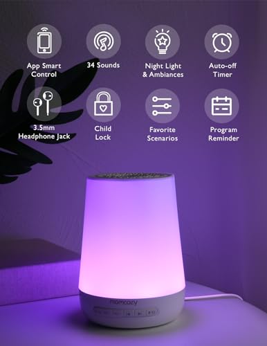 Momcozy Baby Sound Machine – White Noise & Night Light