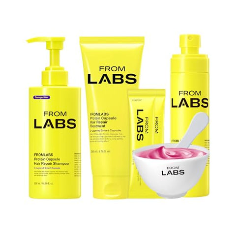 FROMLABS Korean Glass Hair Care Routine Set – Keratin Repair & Anti-Frizz Kit