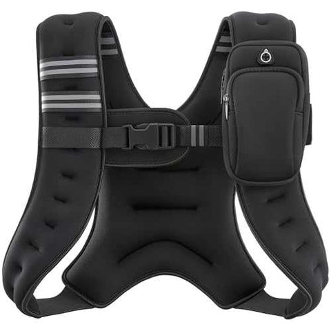 ZELUS adjustable weighted vest for running and strength training with reflective strips and mesh pockets