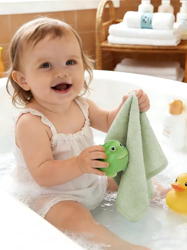 HIPHOP PANDA Bamboo Baby Washcloths – Ultra Soft Reusable Face Towels (6-Pack)