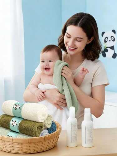 HIPHOP PANDA Bamboo Baby Washcloths ultra soft reusable face towels 6-pack