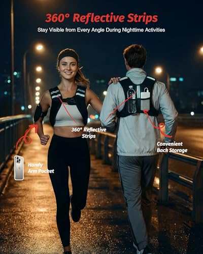 ZELUS adjustable weighted vest for running and strength training, black fitness vest with reflective strips and storage pockets