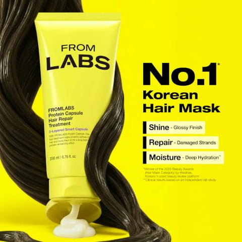 FROMLABS Korean Glass Hair Care Routine Set – Keratin Repair & Anti-Frizz Kit