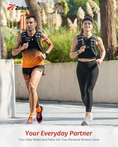 ZELUS Adjustable Weighted Vest for running and strength training with reflective strips and adjustable buckles