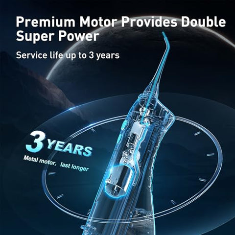 COSLUS C20 Cordless Water Dental Flosser – 300ML Rechargeable Oral Irrigator