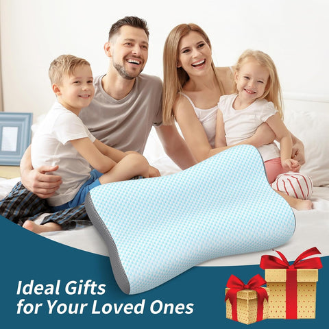 Contour Memory Foam Pillow – Ergonomic Cervical Neck Support for Side, Back & Stomach Sleepers