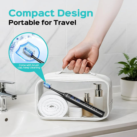 COSLUS C30 Electric Toothbrush for Adults, Effective Yet Gentle Ultra-Clean