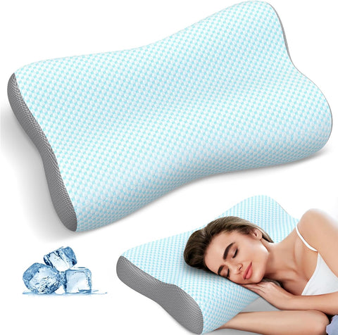 Contour Memory Foam Pillow – Ergonomic Cervical Neck Support for Side, Back & Stomach Sleepers